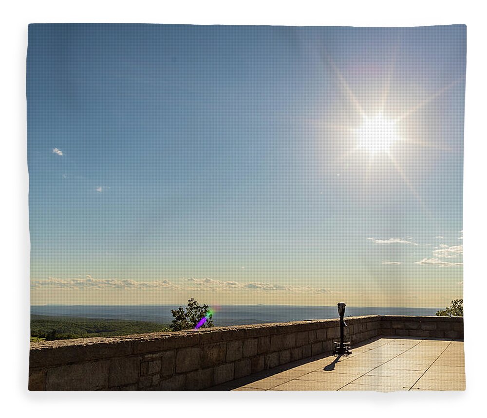 Clouds Fleece Blanket featuring the photograph High Point State Park New Jersey by Amelia Pearn