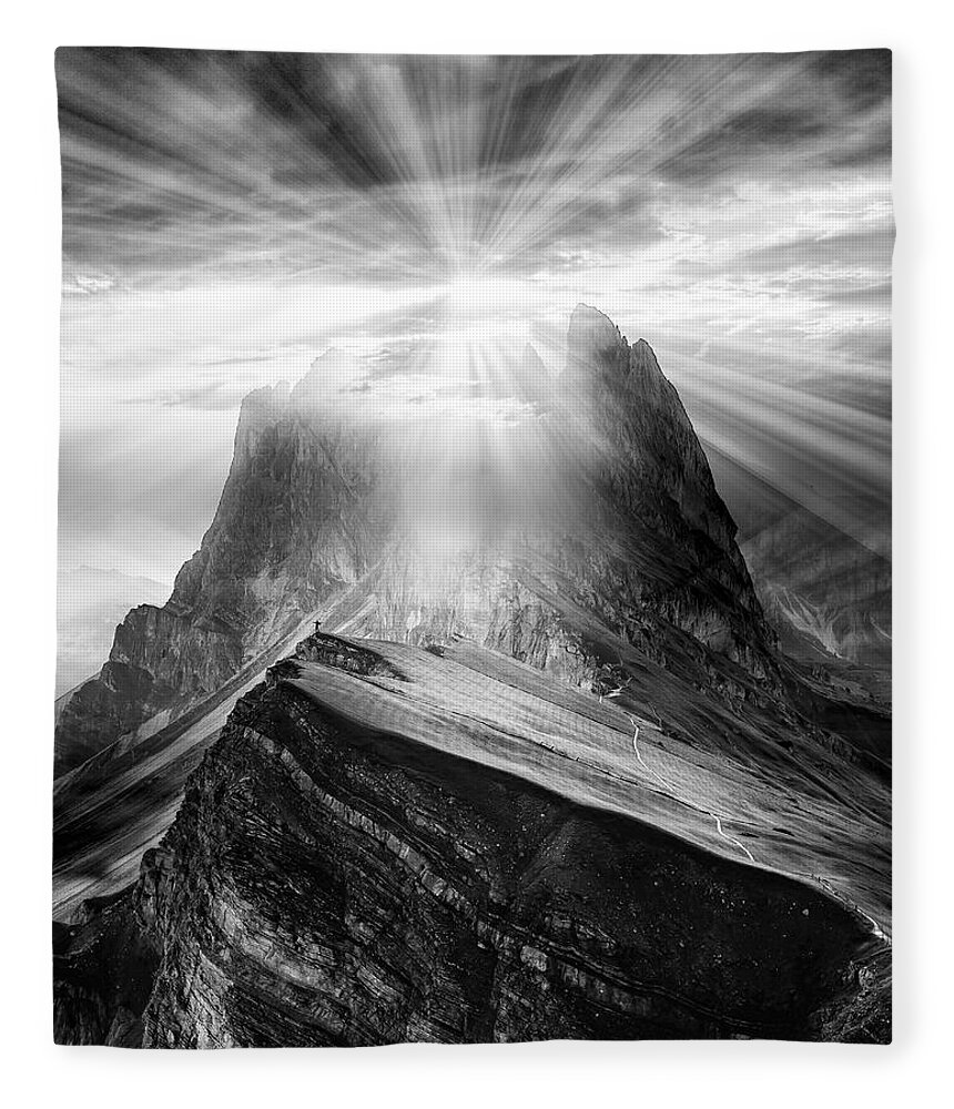 Fine Art Fleece Blanket featuring the photograph Higher power by Sofie Conte