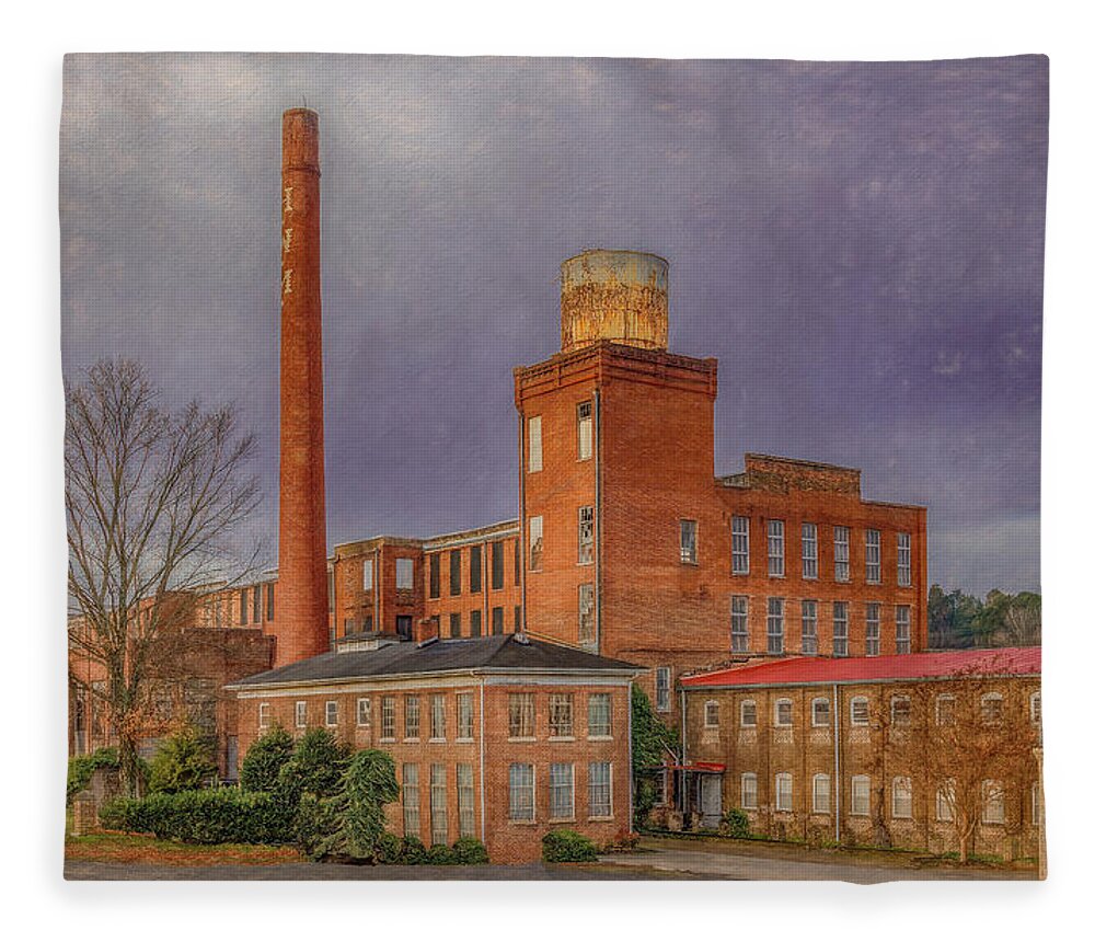 Cleveland Fleece Blanket featuring the photograph Historic Hardwick Woolen Mill, Tennessee by Marcy Wielfaert