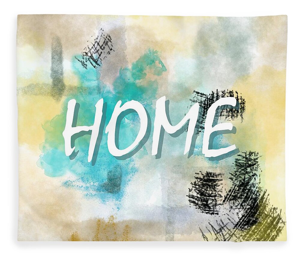 Home Sweet Home Fleece Blanket featuring the digital art Home Sweet Home Abstract 68 by Lucie Dumas