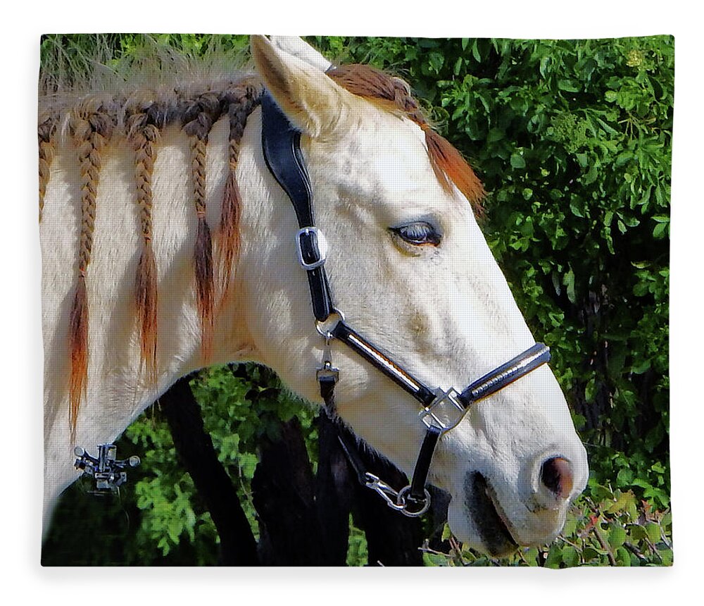 Horse Fleece Blanket featuring the photograph Horse Hair by Andrew Lawrence