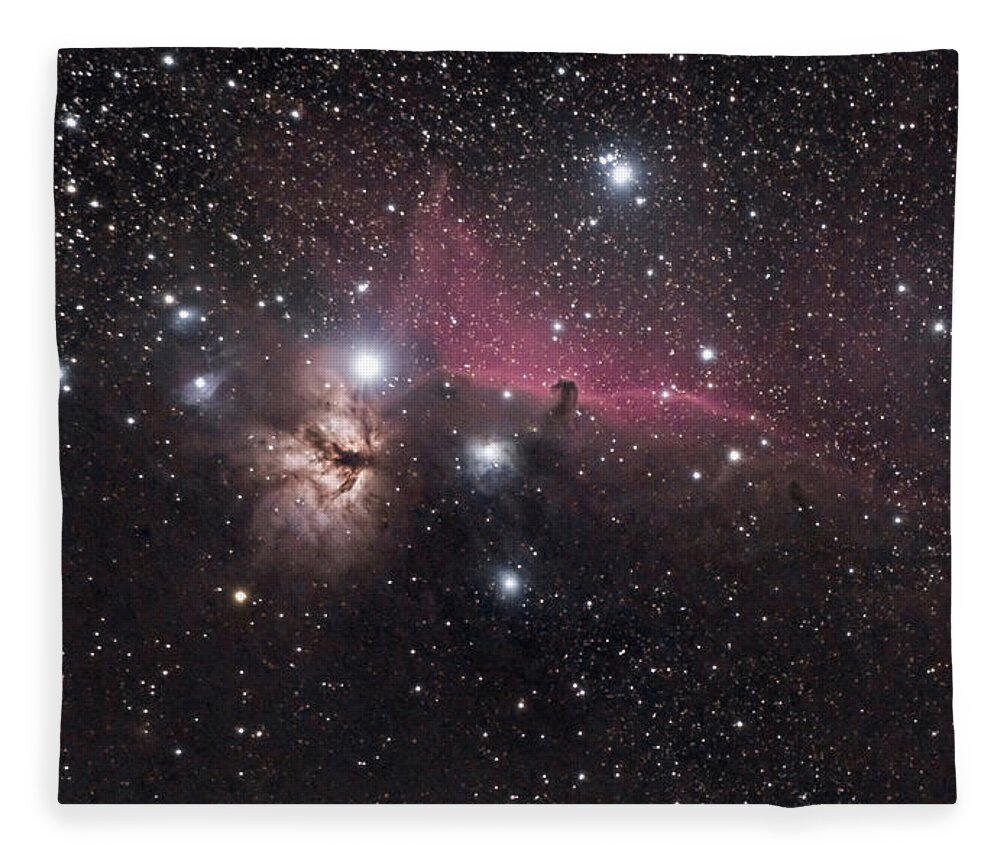 Astrophotography Fleece Blanket featuring the photograph Horsehead Nebula by Grant Twiss