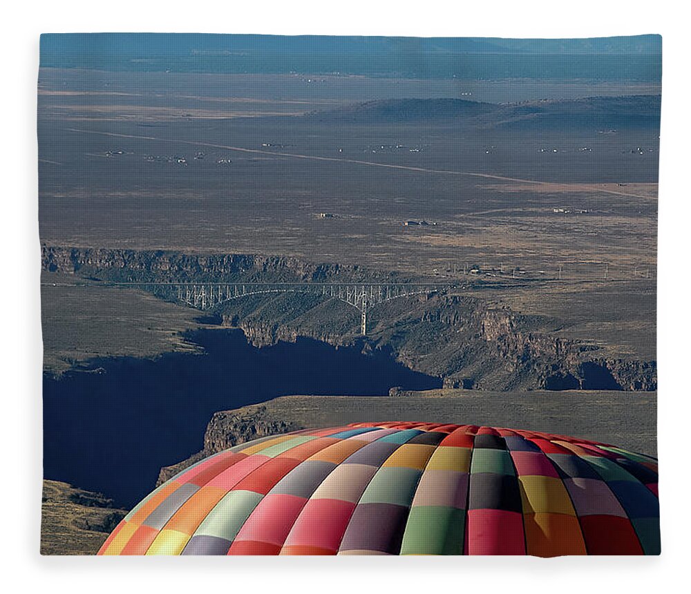 Balloon Fleece Blanket featuring the photograph Hot Air Balloon #2 by Steve Templeton