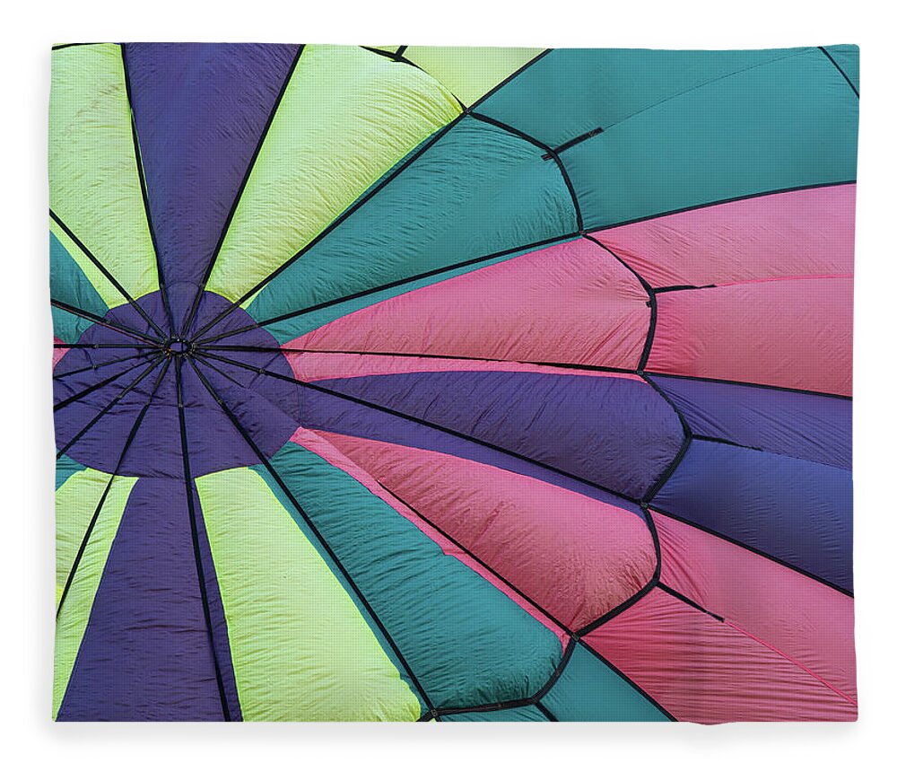 New Jersey Fleece Blanket featuring the photograph Hot Air Balloon Patterns by Kristia Adams