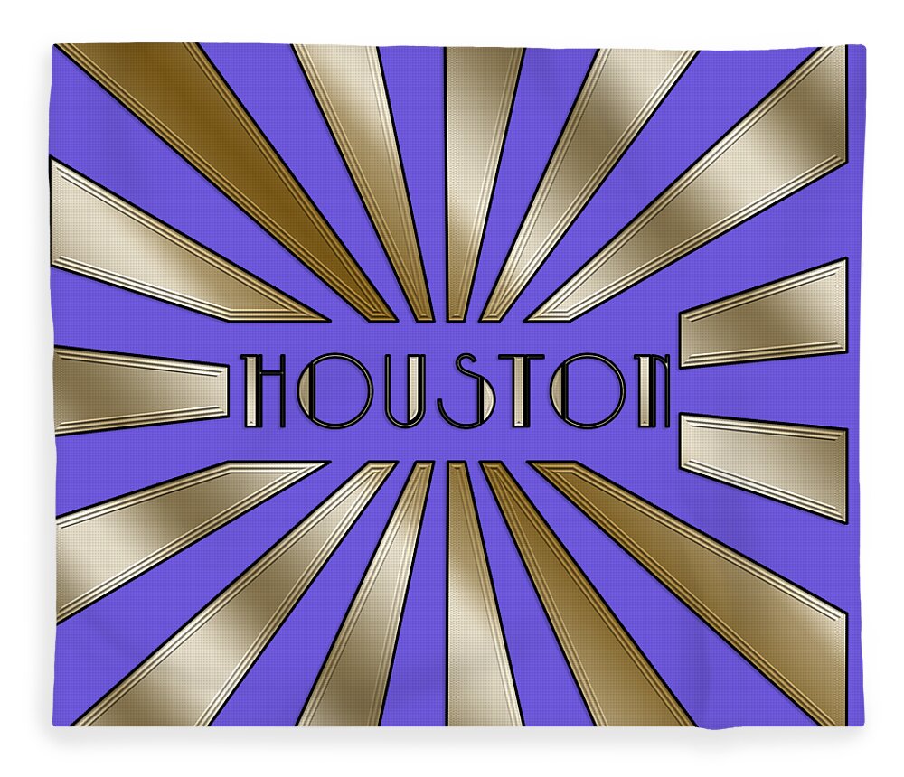 Staley Fleece Blanket featuring the digital art Houston Rays - Transparent by Chuck Staley