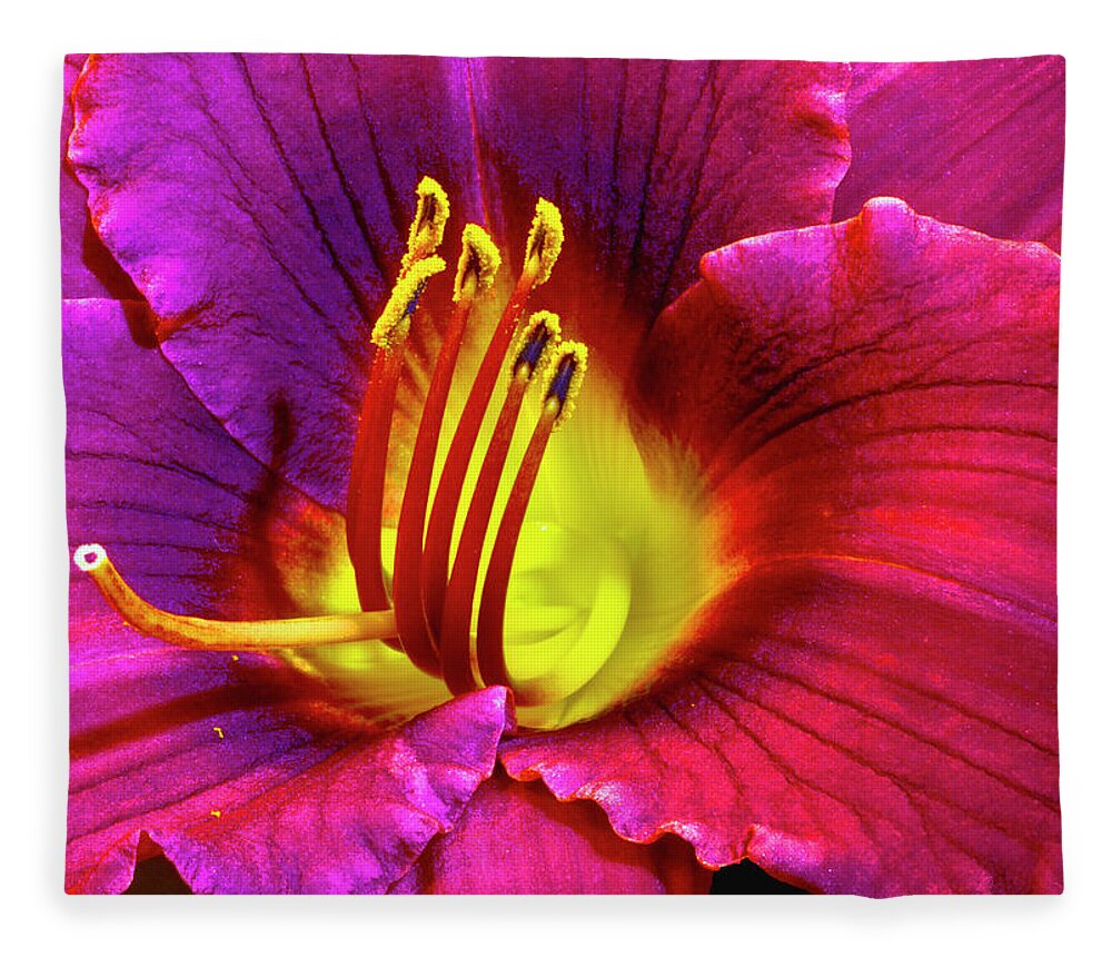 Flowers Fleece Blanket featuring the photograph Hybrid Lily Empoli by Bill Barber