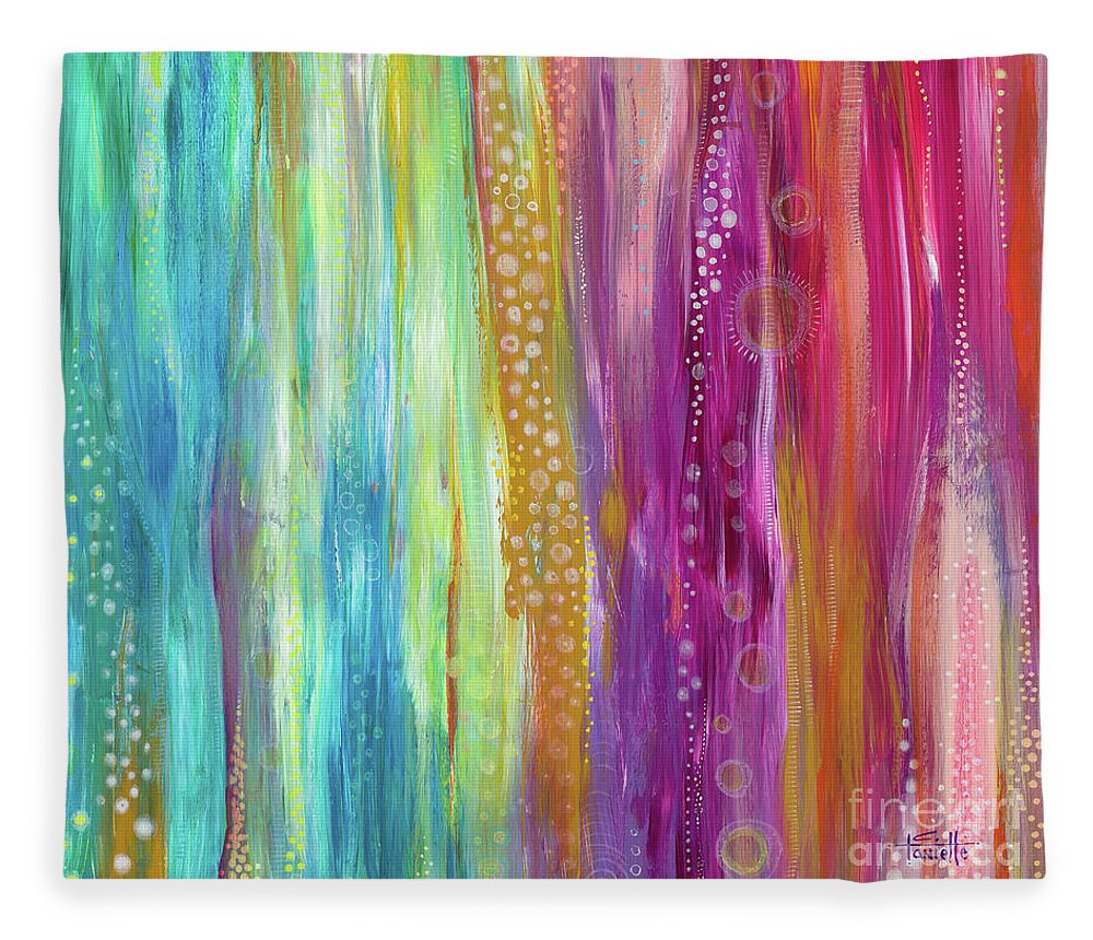 Modern Contemporary Painting Fleece Blanket featuring the painting I Am Becoming by Tanielle Childers