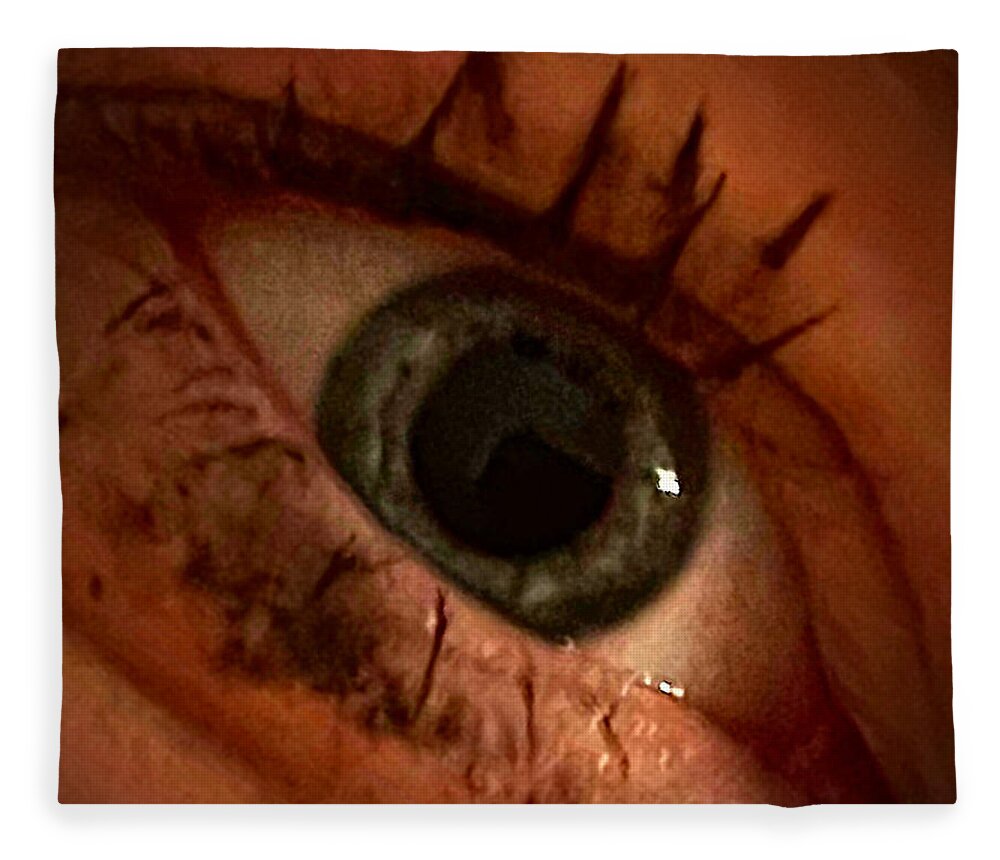 Eye Fleece Blanket featuring the photograph I C U by Lee Darnell