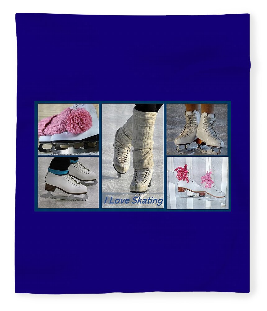Ice Skates Fleece Blanket featuring the photograph Ice Skates by Nancy Ayanna Wyatt