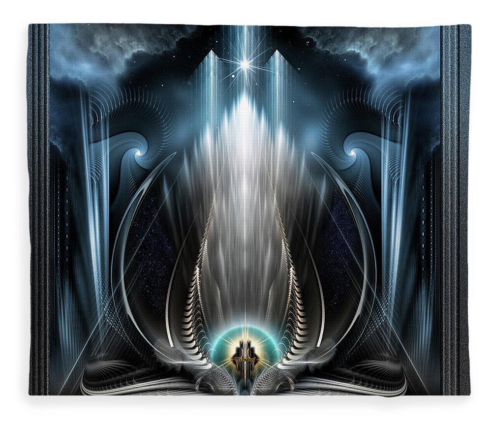 Fractal Fleece Blanket featuring the digital art Ice Vision Of The Imperial View by Rolando Burbon