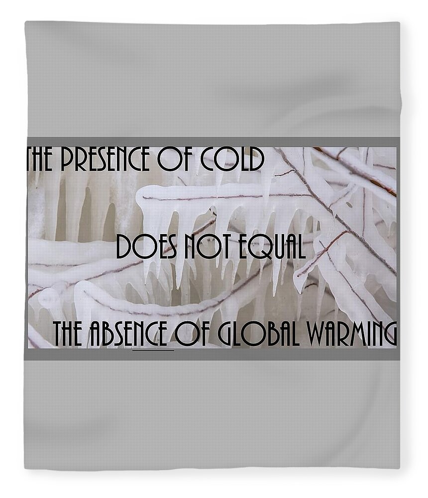 Freezing Rain Fleece Blanket featuring the photograph Icicles and Global Warming by Nancy Ayanna Wyatt