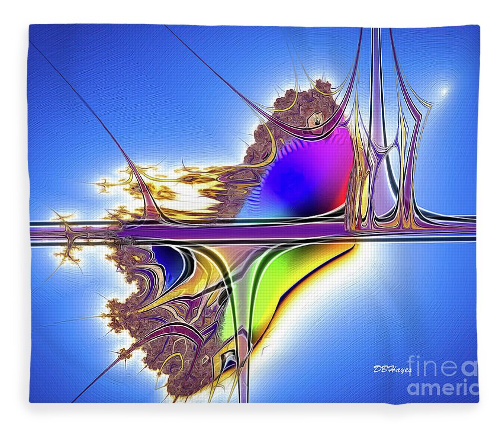 Abstracts Fleece Blanket featuring the digital art Imagination Artistry 3 by DB Hayes