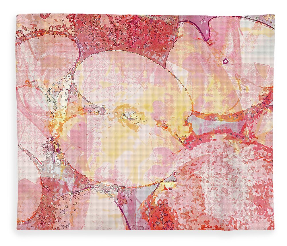 Apples Fleece Blanket featuring the digital art Impression of Apples by Nancy Olivia Hoffmann