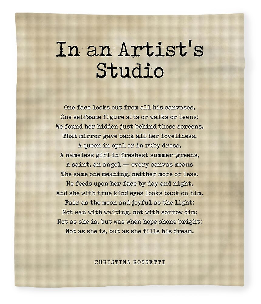 christina rossetti in an artists studio poem