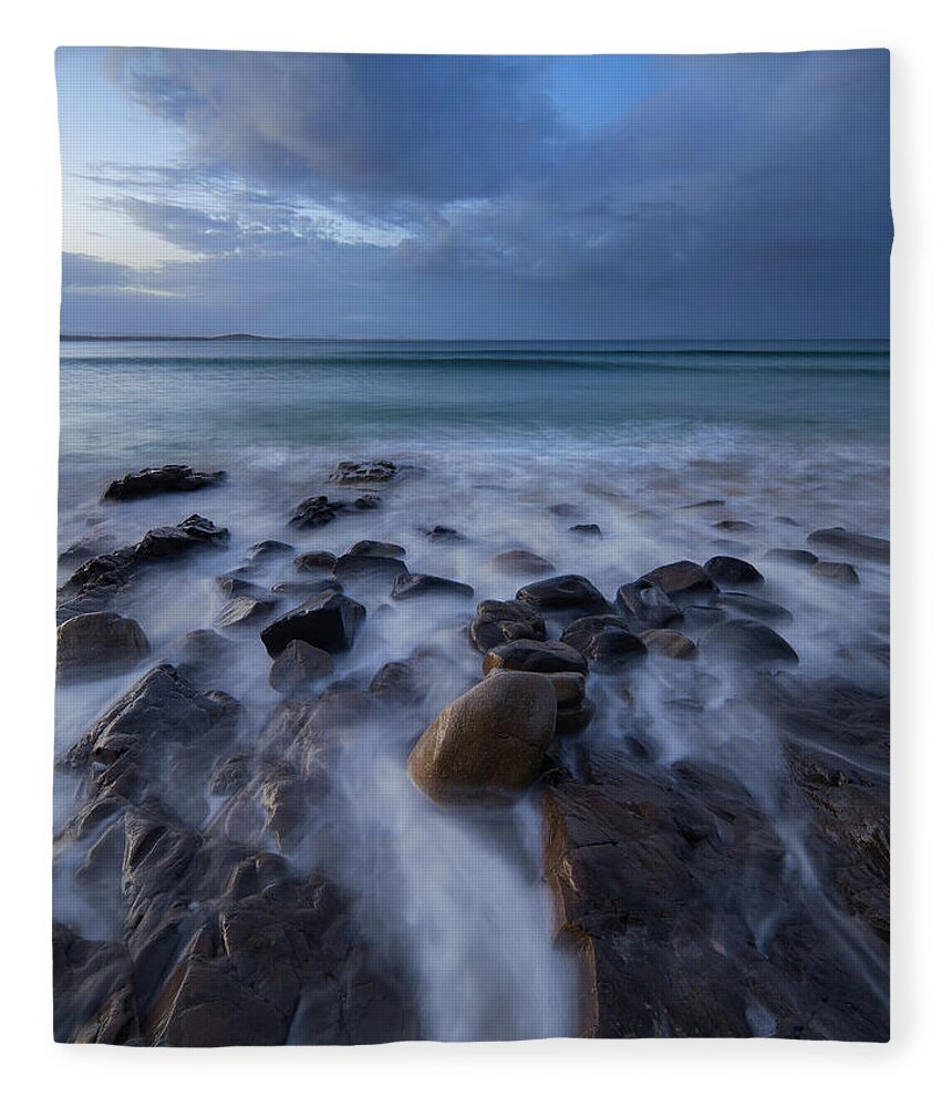 Sunset Fleece Blanket featuring the photograph In Noosa by Nicolas Lombard