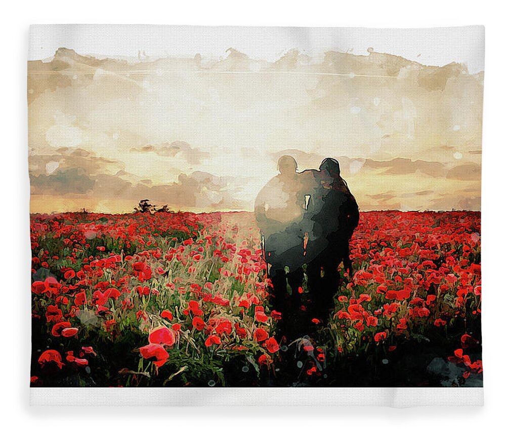 Art Fleece Blanket featuring the digital art In To The Light by Airpower Art