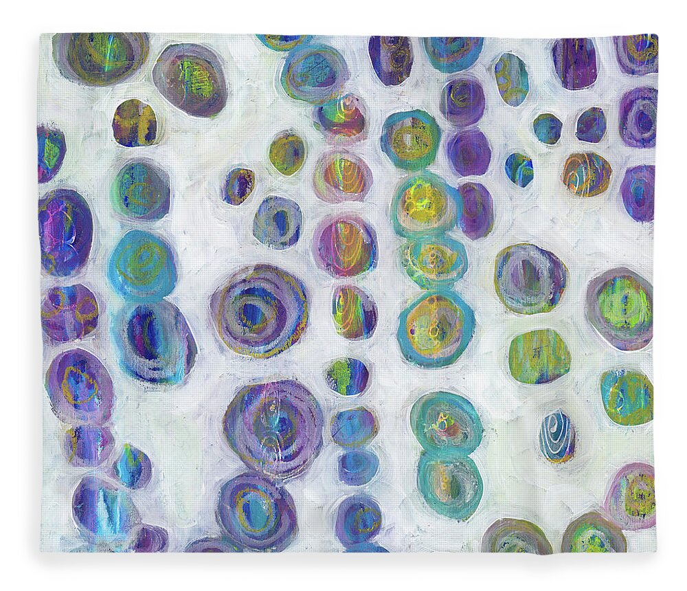 Abstract Fleece Blanket featuring the painting Infinite Possibilities by Winona's Sunshyne