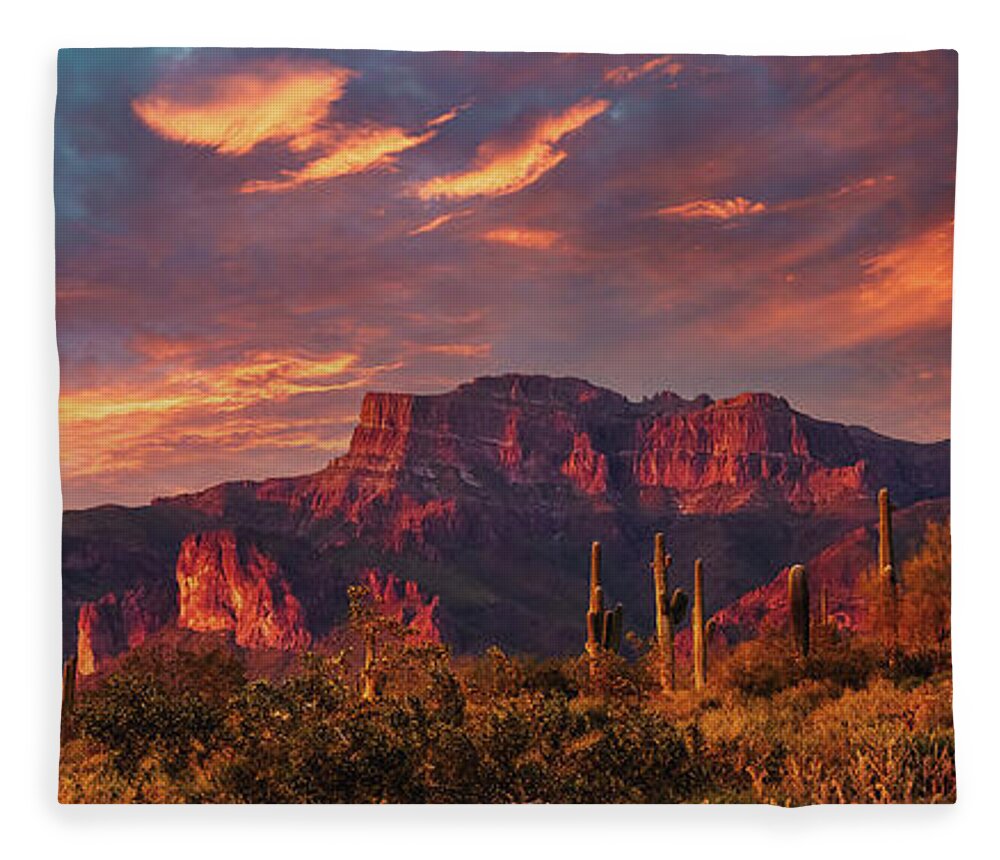 Arizona Fleece Blanket featuring the photograph Into the West by Rick Furmanek