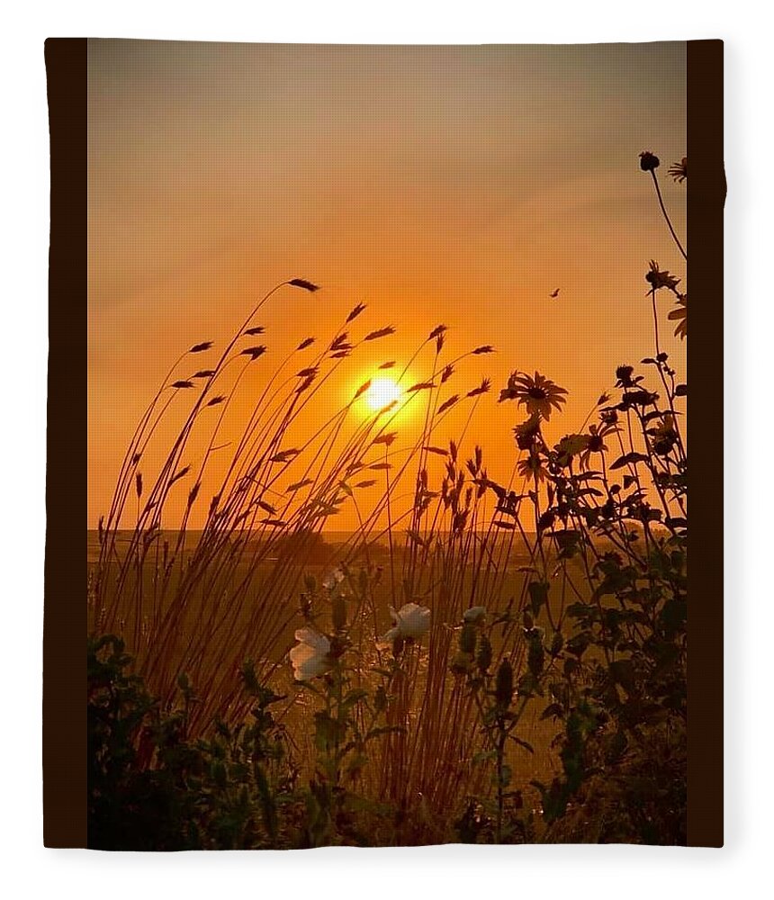 Iphonography Fleece Blanket featuring the photograph IPhonography Sunset 2 by Julie Powell