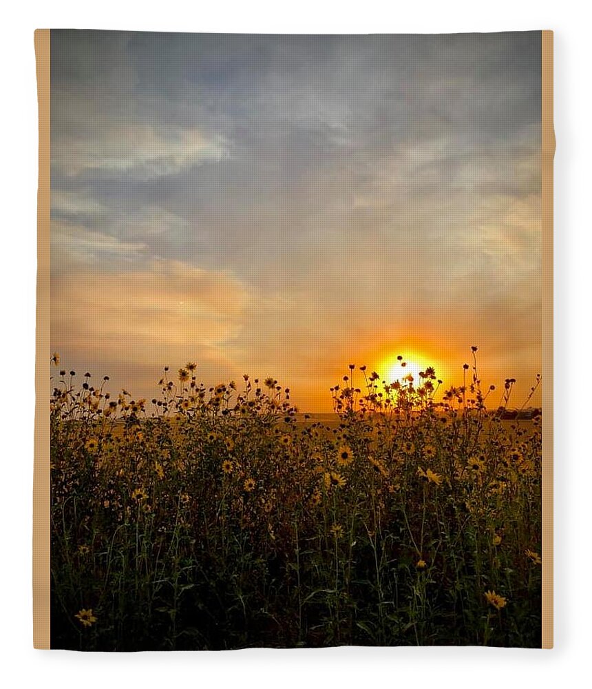 Iphonography Fleece Blanket featuring the photograph iPhonography Sunset 3 by Julie Powell