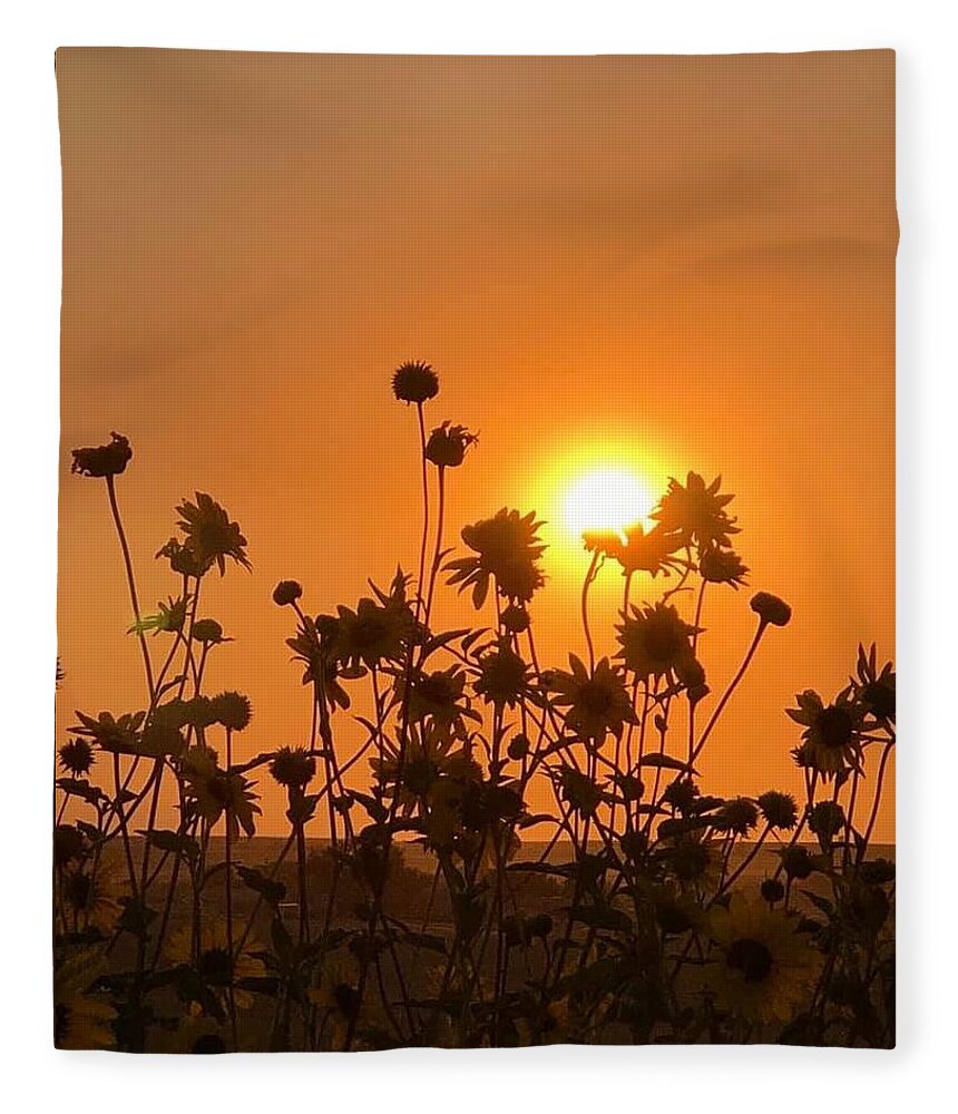 Iphonography Fleece Blanket featuring the photograph iPhonography Sunset 4 by Julie Powell