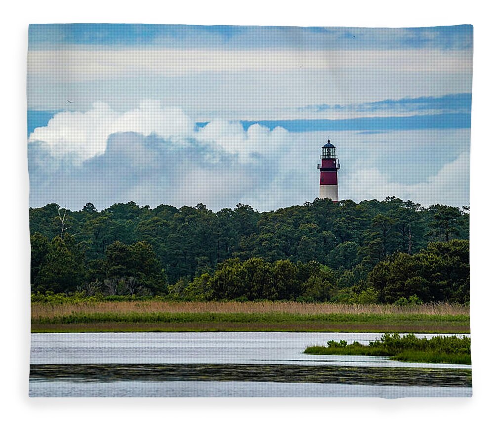 Lighthouse Fleece Blanket featuring the photograph Island Lighthouse by Dale R Carlson