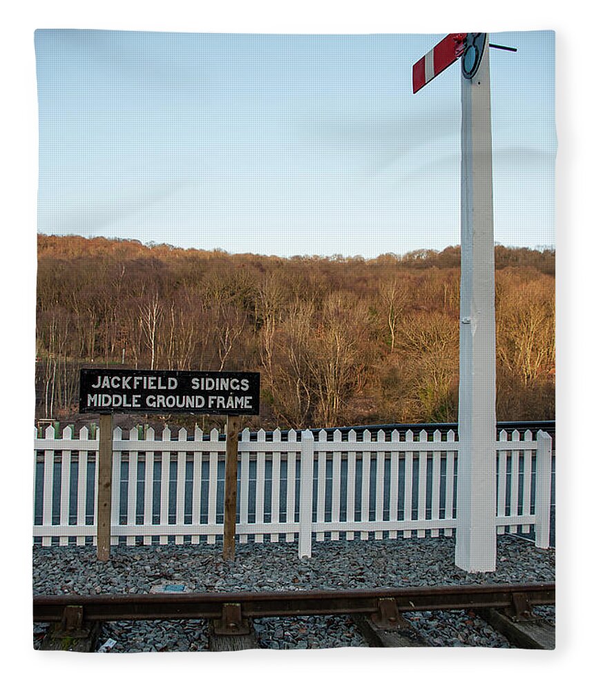 Railway Fleece Blanket featuring the photograph Jackfield sidings by Average Images