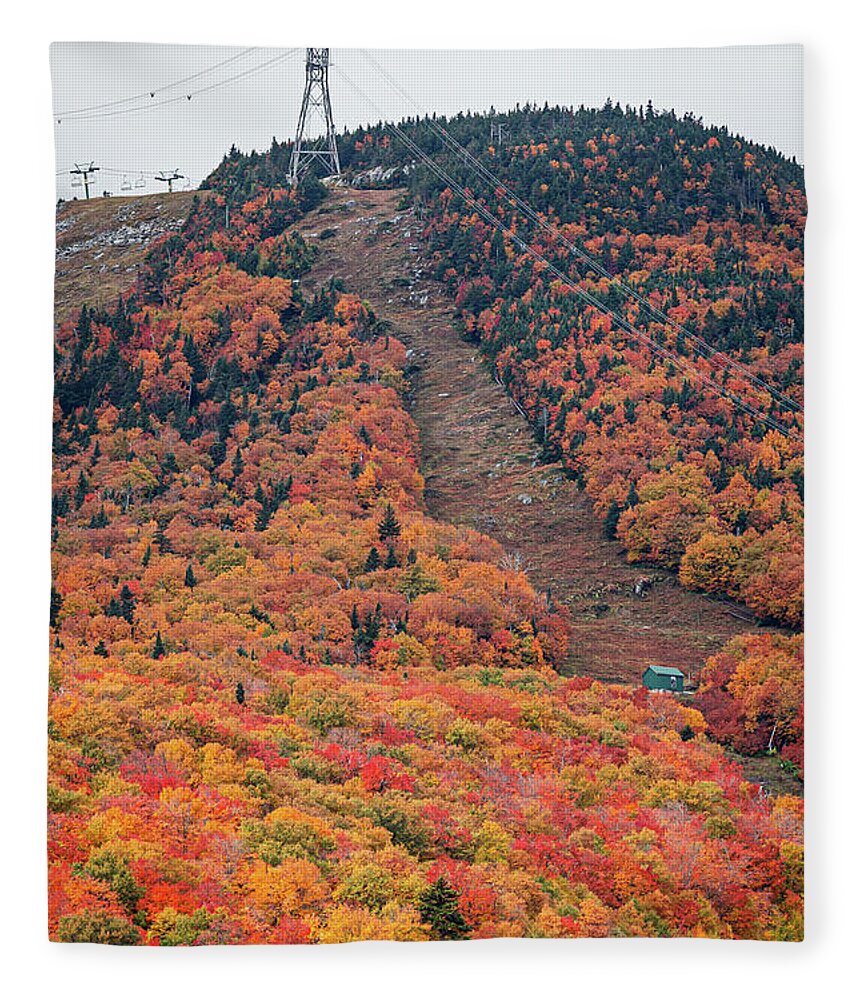 Fall Fleece Blanket featuring the photograph Jay Peak Autumn by Tim Kirchoff
