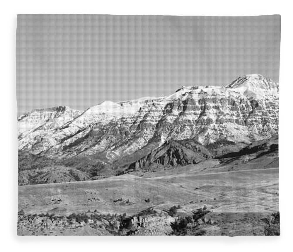Western Art Fleece Blanket featuring the photograph Jim Mountain by Alden White Ballard