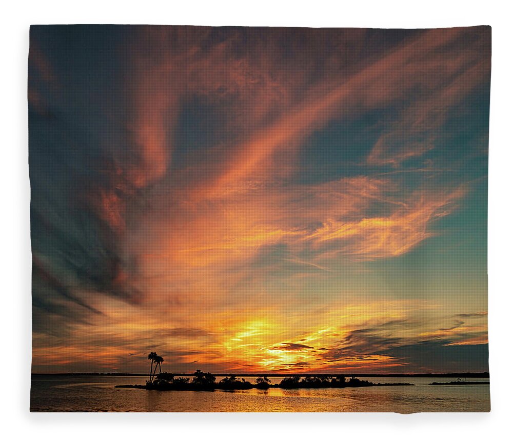Sunrise Fleece Blanket featuring the photograph July Sunrise by Randall Allen