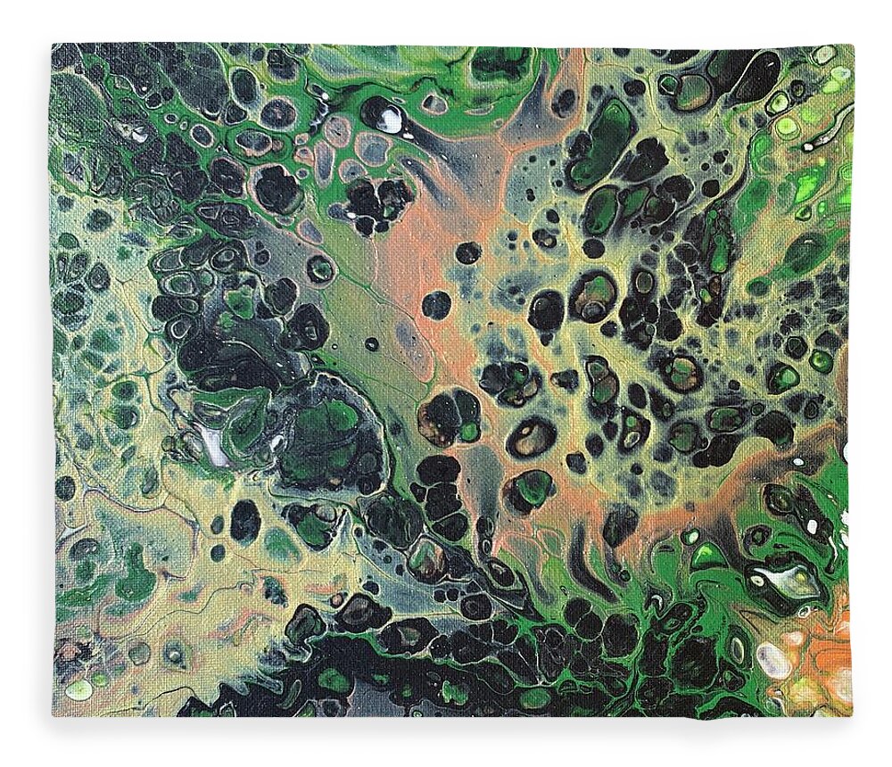 Cheetah Fleece Blanket featuring the painting Jungle by Nicole DiCicco