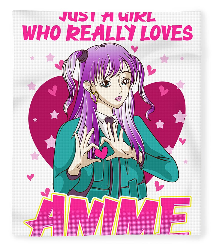 Anime Girl Just A Girl Who Loves Anime and Sketching Drawing Throw Pillow