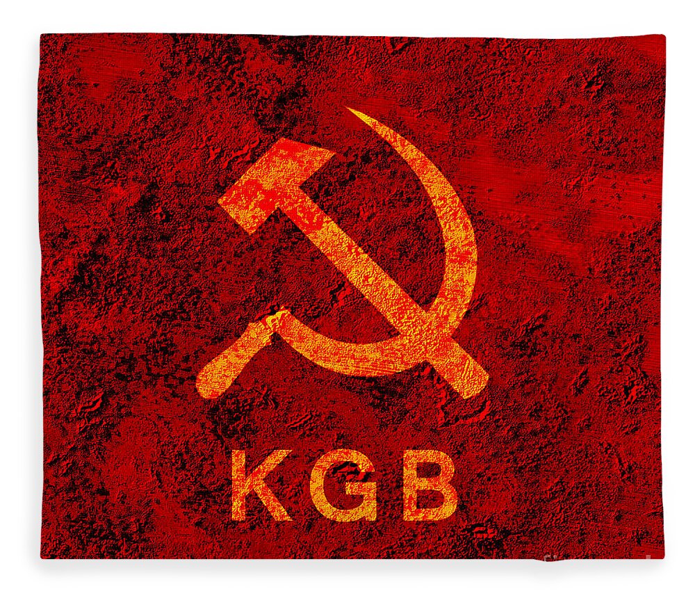 Old Fleece Blanket featuring the digital art KGB by Bruce Rolff