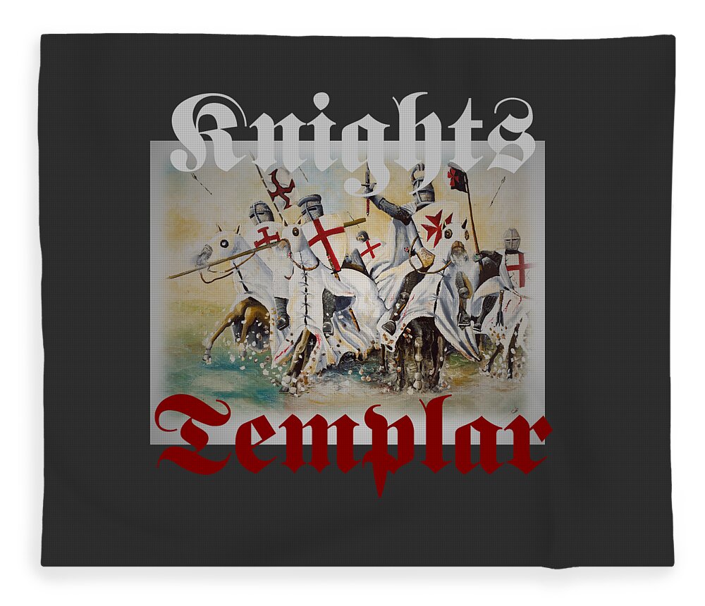 Knights Templar Fleece Blanket featuring the painting Knights Templar by John Palliser