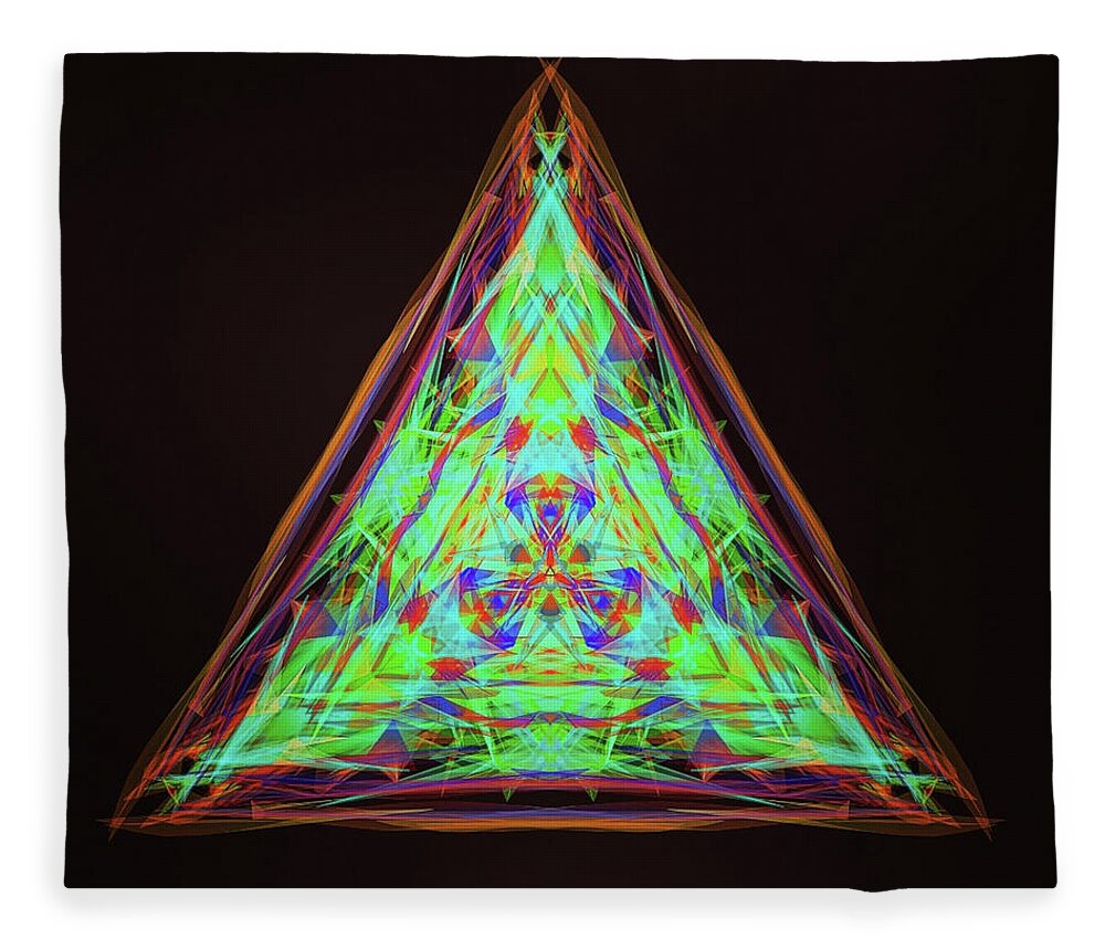Kosmic Pyramid Of Osiris Fleece Blanket featuring the digital art Kosmic Pyramid of Osiris by Michael Canteen