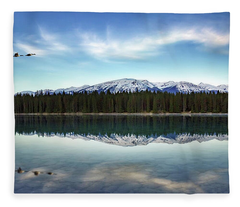 Lake-annette Fleece Blanket featuring the photograph Lake Annette by Gary Johnson