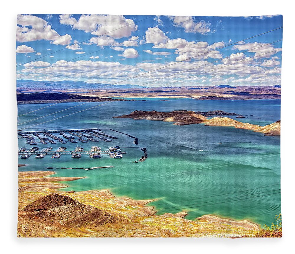 Lake Mead Fleece Blanket featuring the photograph Lake Mead, Nevada by Tatiana Travelways