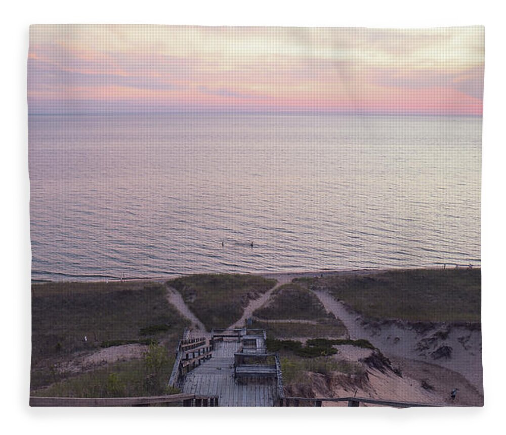 Mountain Fleece Blanket featuring the photograph Lake Michigan show off by Go and Flow Photos