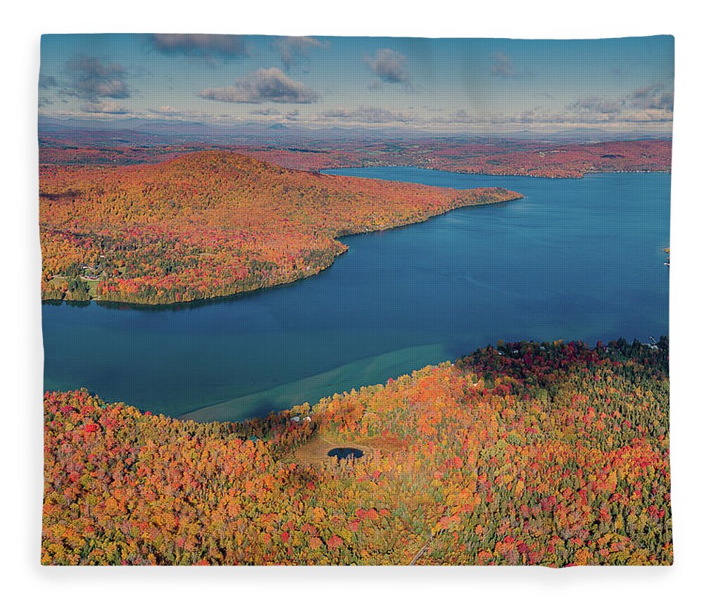 Lake Seymour Fleece Blanket featuring the photograph Lake Seymour Vermont by John Rowe