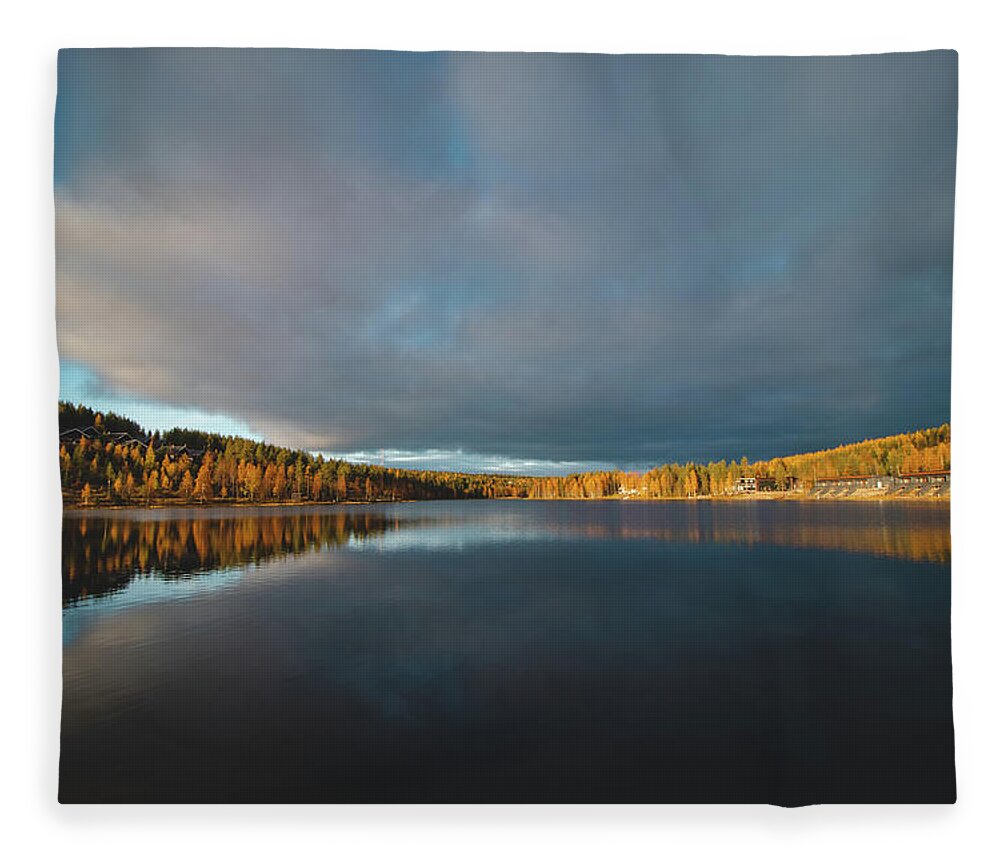 Relax Fleece Blanket featuring the photograph Lake Syvajarvi, in Hyrynsalmi, Finland by Vaclav Sonnek