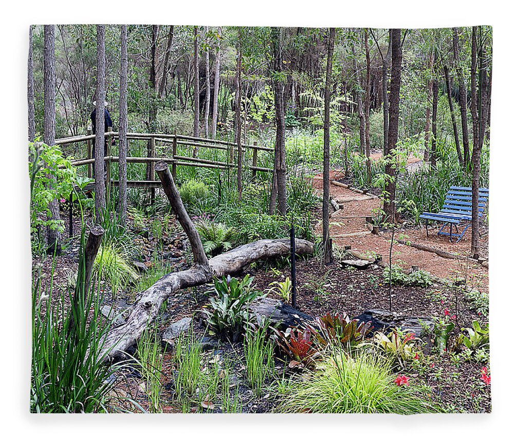 Garden Fleece Blanket featuring the photograph Lakeside, Pemberton, Western Australia by Elaine Teague