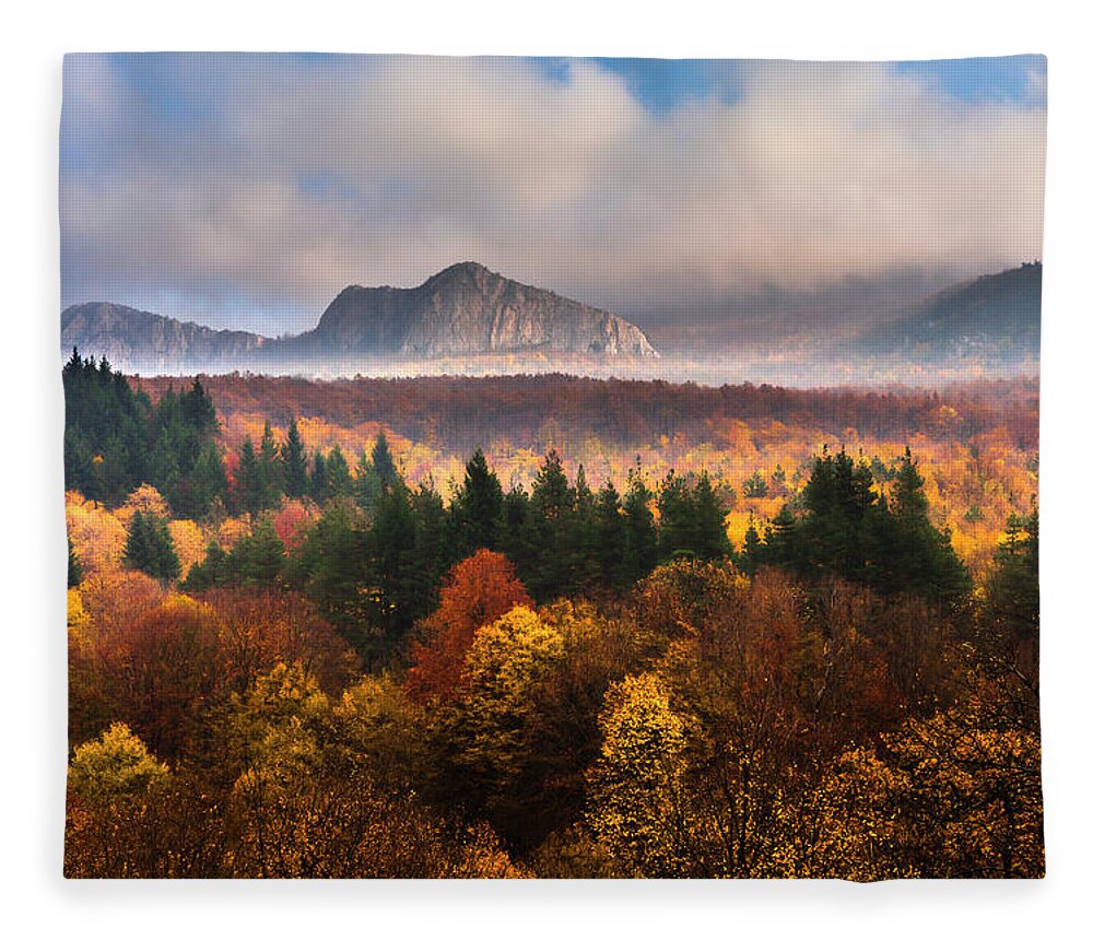 Balkan Mountains Fleece Blanket featuring the photograph Land Of Illusion by Evgeni Dinev