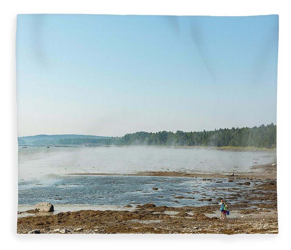 Seascape Fleece Blanket featuring the photograph Landscape Photography - Alone in Nature by Amelia Pearn