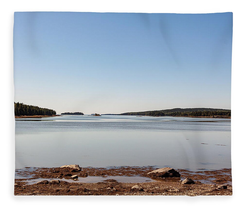 Seascape Fleece Blanket featuring the photograph Landscape Photography - Coastal Maine by Amelia Pearn
