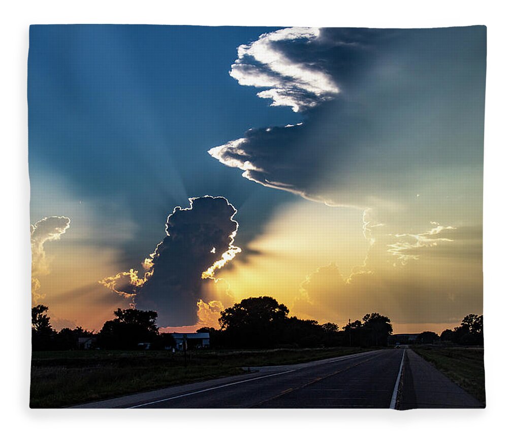 Nebraskasc Fleece Blanket featuring the photograph Last Storm Chase of the Year 005 by Dale Kaminski