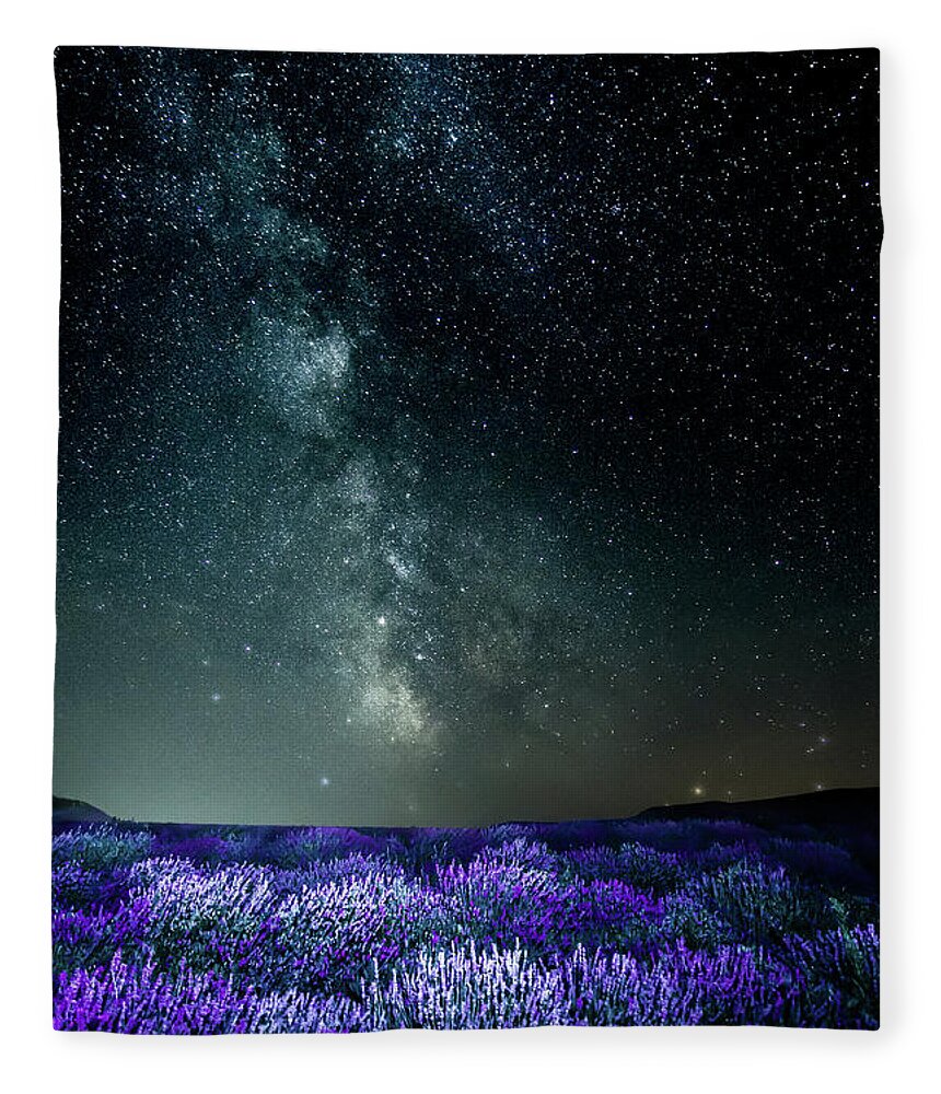 Fine Art Fleece Blanket featuring the photograph Lavendar Sky by Bryan Carter