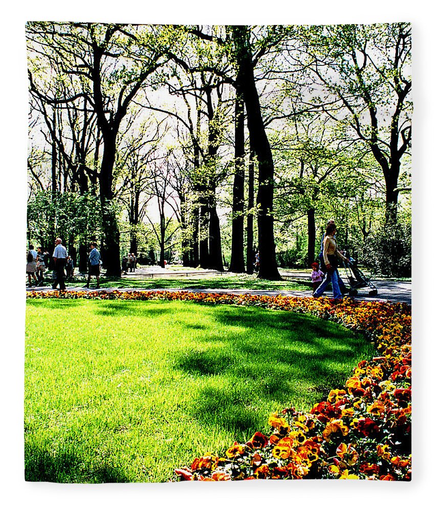 Lazienki Fleece Blanket featuring the photograph Lazienki Park In Warsaw, Poland 18 by John Siest