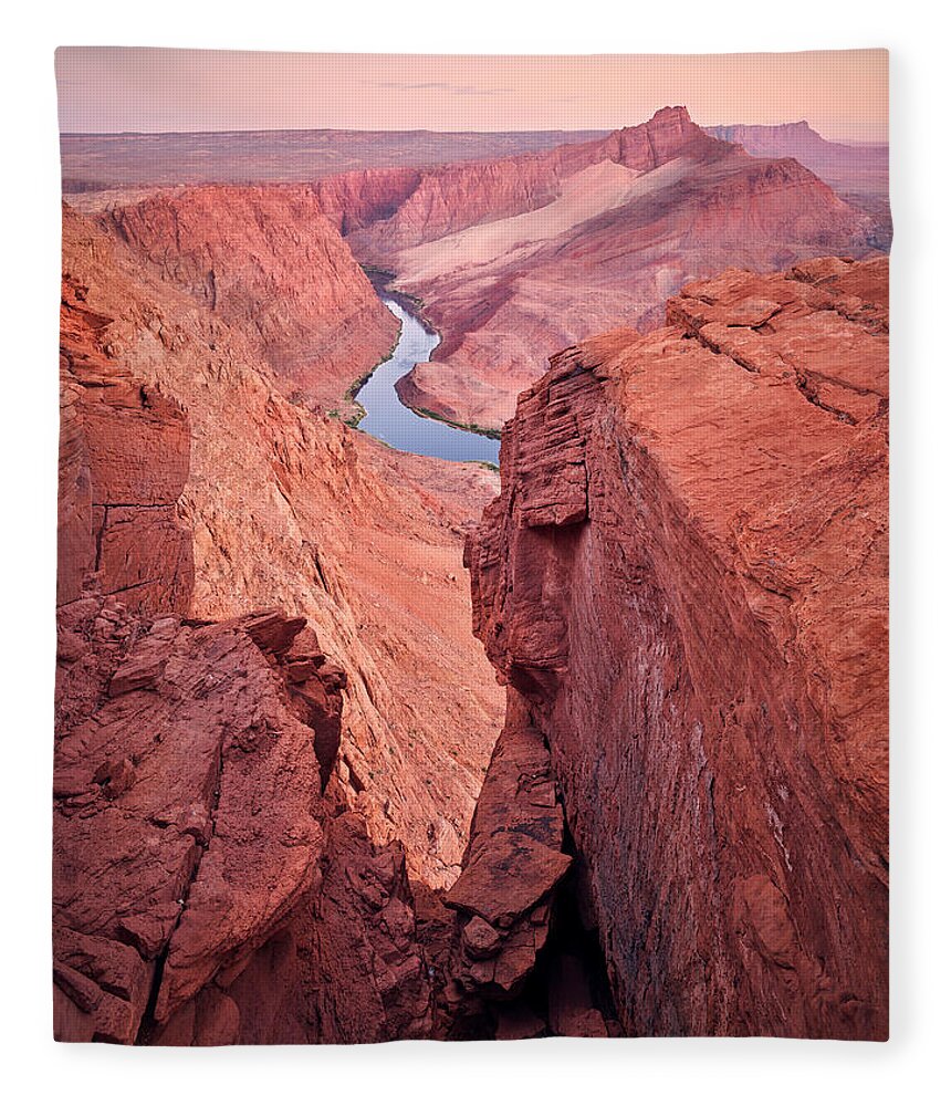 Glen Canyon Fleece Blanket featuring the photograph Leaving Glen Canyon by Peter Boehringer