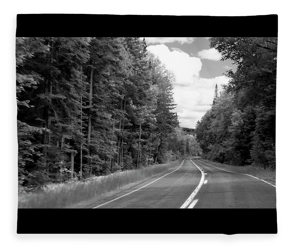 Road Fleece Blanket featuring the photograph Leaving Tahawus by Robert Dann