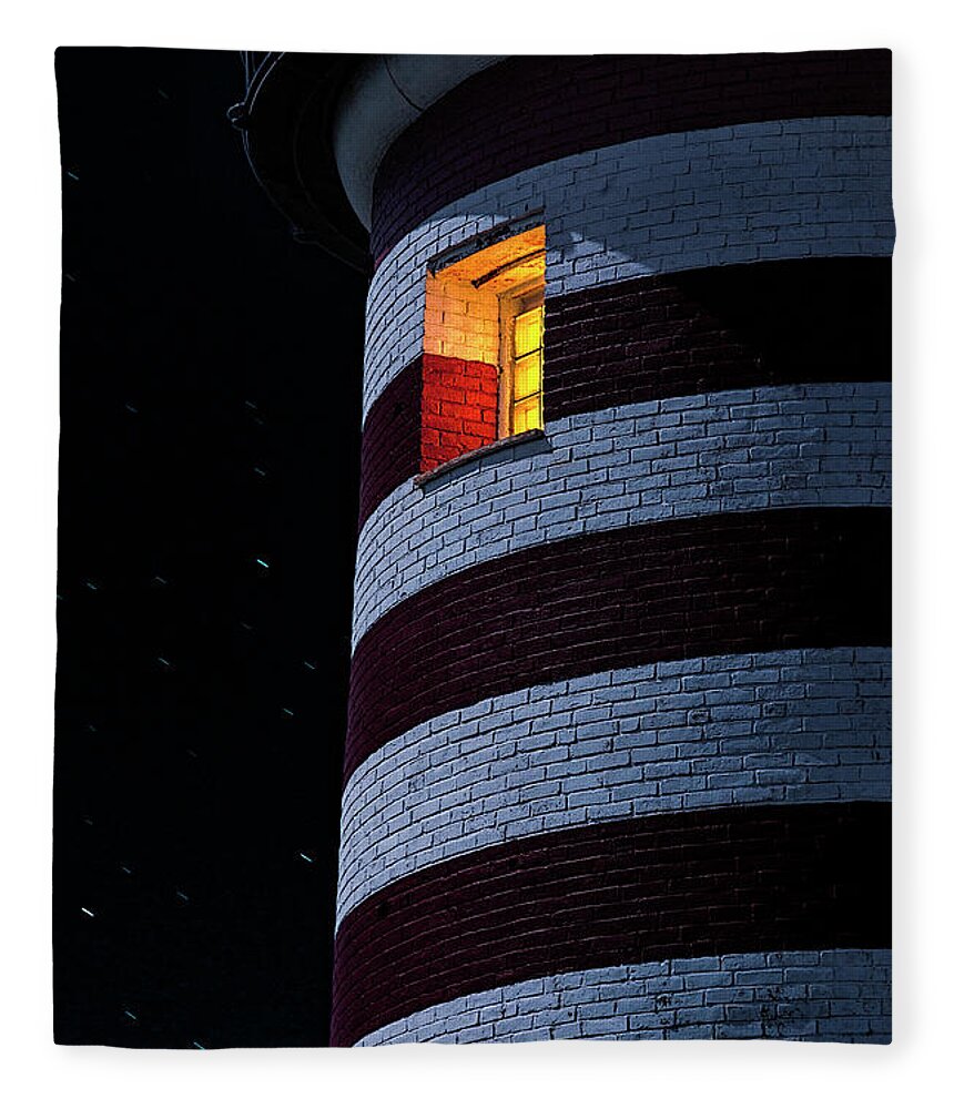 Lighthouse Fleece Blanket featuring the photograph Light From Within by Marty Saccone